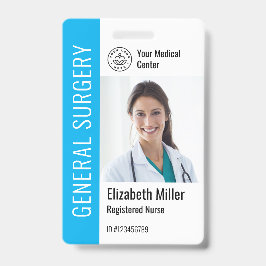 Modern Logo Template Mitarbeiter Foto Name Nurse I Ausweis