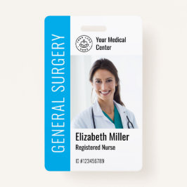 Modern Logo Template Mitarbeiter Foto Name Nurse I Ausweis