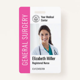 Modern Logo Template Mitarbeiter Foto Name Nurse I Ausweis