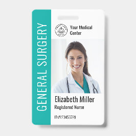 Modern Logo Template Mitarbeiter Foto Name Nurse I Ausweis