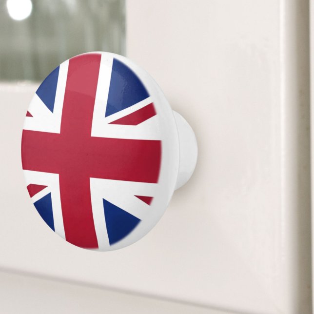 Modern London UK British Flag Union Jack Keramikknauf (Modern London UK British Flag Union Jack Ceramic Knob)