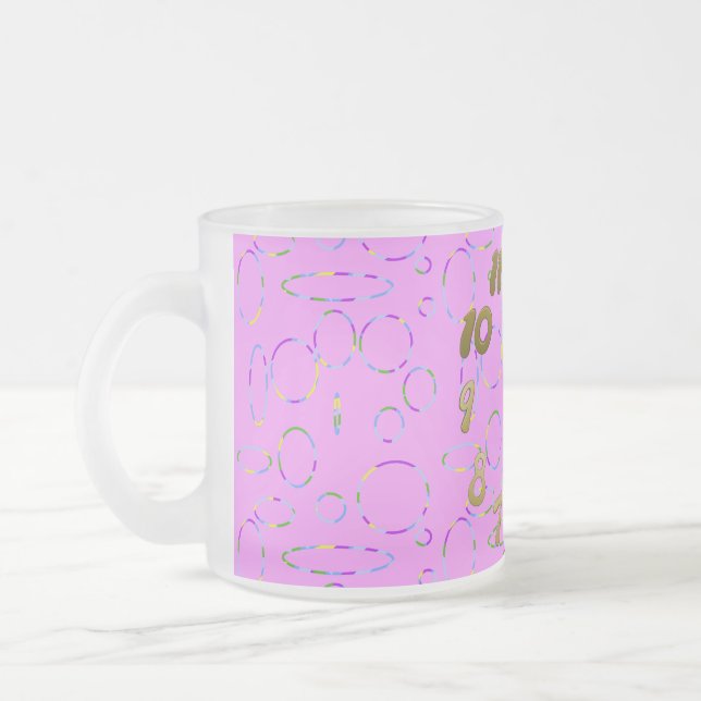 Modern Loops auf der rosa Magenta Tasse (Links)