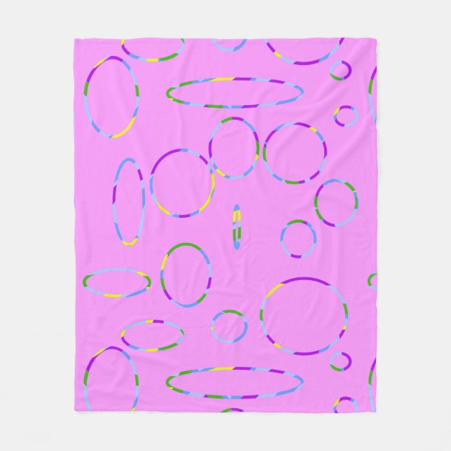 Modern Loops Pink Magenta Fleece Blanket (Vorderseite)