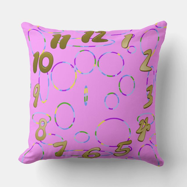 Modern Loops Pink Magenta Throw Kissen (Vorderseite)