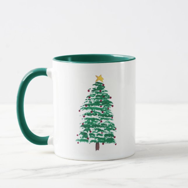 Modern Loose Malerei Weihnachtsbaum Tasse (Links)