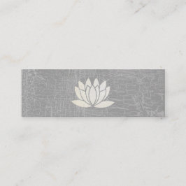 Modern Lotus Blume Marbled Gray Mini Visitenkarte