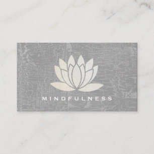Modern Lotus Blume Marbled Gray Visitenkarte