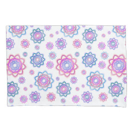 Modern Lotus Blume Muster Pink Pastellgrün Kissenbezug