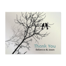Modern Love Birds Tree White Wedding Vielen Dank