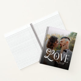 Modern Love Custom Wedding 2 Photos Couples Notizbuch