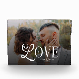 Modern Love Custom Wedding Photo Couples Monogram Fotoblock