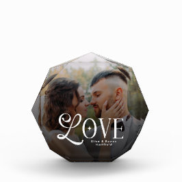 Modern Love Custom Wedding Photo Couples Monogram Fotoblock