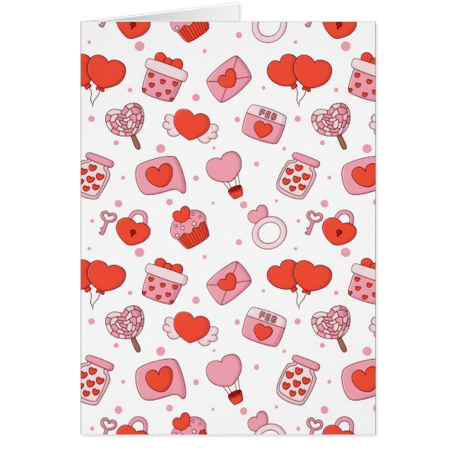 Modern Love Design Frohes Valentinstag Rotes Herz (Vorne)