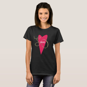 Modern Love Goldfolien-Herz T-Shirt