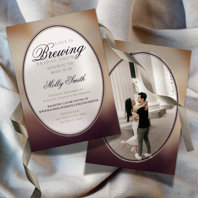 Modern Love is Brewing Coffee Bridal Shower Einladung (Modern Love is Brewing Coffee Bridal Shower Invitation)