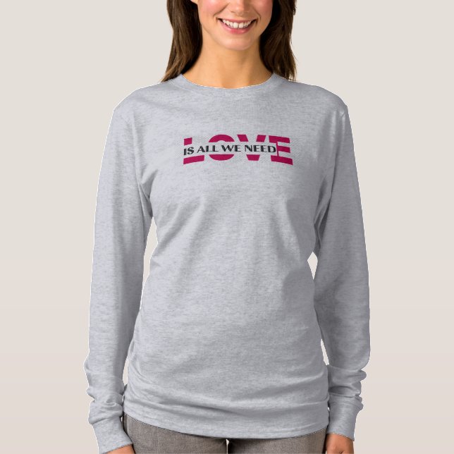 Modern 'LOVE' T-Shirt - Illustrated Graphic Art (Vorderseite)