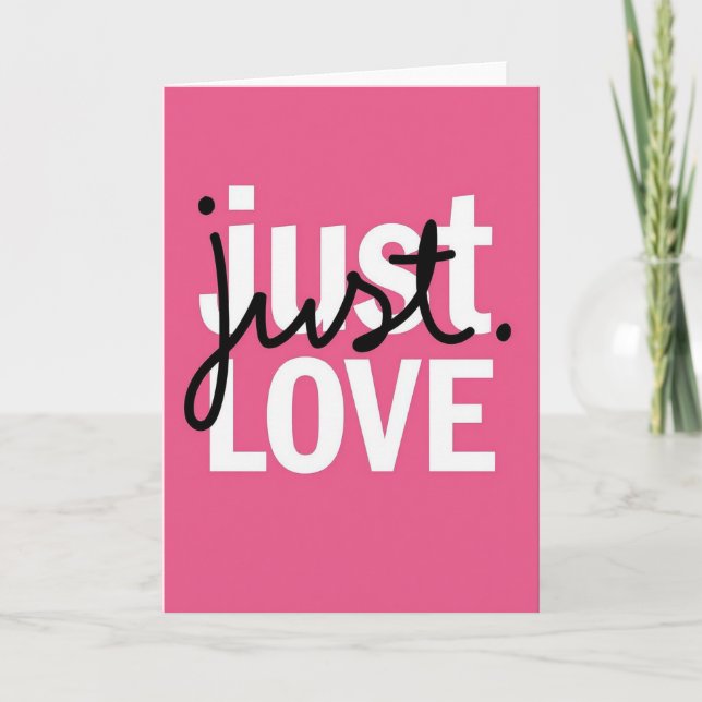 Modern Love Typography Karte (Vorderseite)