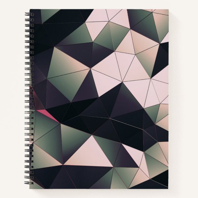 Modern Low-Poly Bullet Journal / Lined Notebook Notizbuch (Vorderseite)