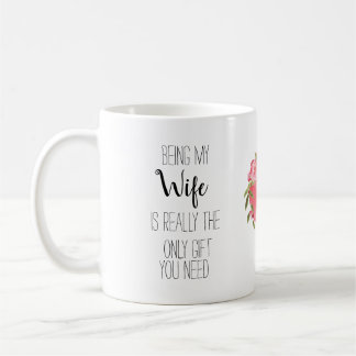 Modern, lustig, meine Ehefrau Blumenzauber Kaffeetasse
