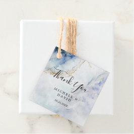 Modern Luxury Blue Marble Danke für Ihre Unterstüt Geschenkanhänger