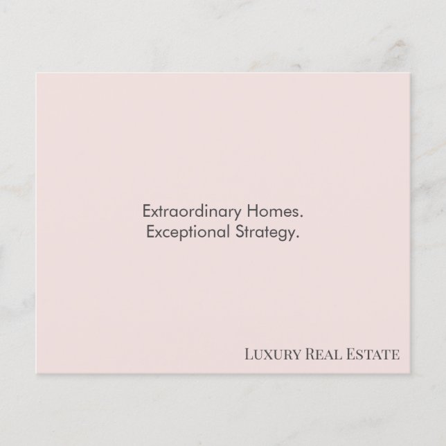 Modern Luxury Real Estate Postcard | Bespoke Home  Flyer (Vorne)