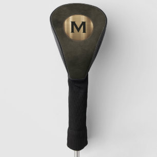 Modern Luxus Gold Monogram Golf Headcover