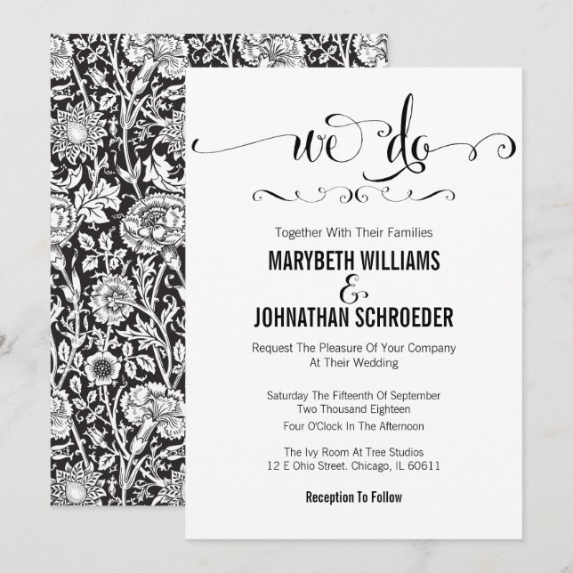 Modern machen wir Script Wedding Einladungskarte Einladung (Vorne/Hinten)