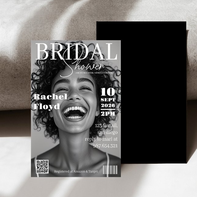 Modern Magazine Cover Bridal Shower Invitation Einladung (Von Creator hochgeladen)