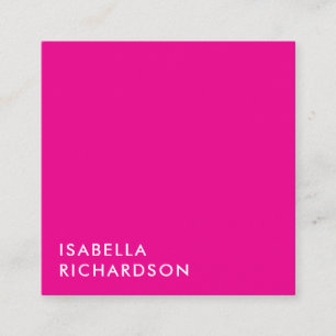 Modern Magenta Minimalistisch Quadratische Visitenkarte