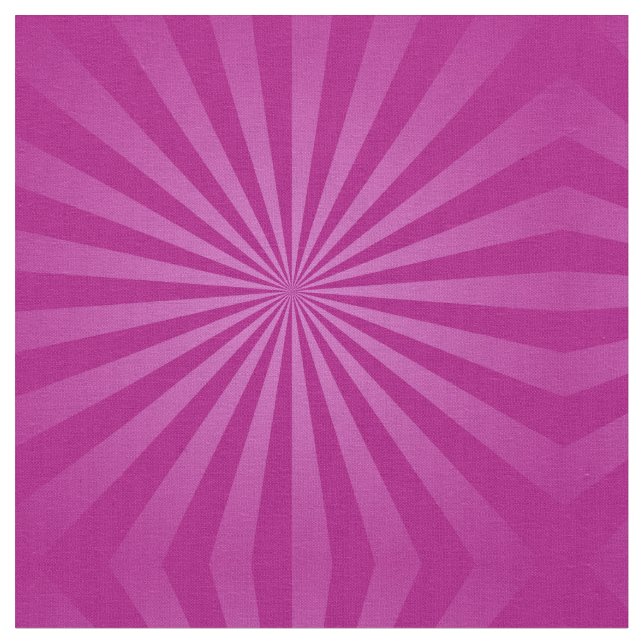 Modern Magenta Sun Ray Muster Stoff (Nahaufnahme)