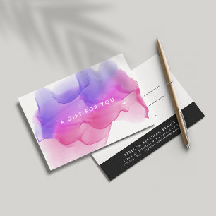 Modern Magenta Watercolor Blot   Gift Certificate