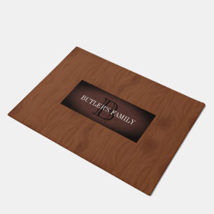 Modern Mahogany Red Wood Fußmatte