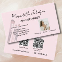 Modern Makeup Artist Professional Photo QR Codes