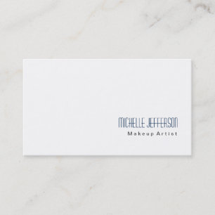 Modern Makeup Artist White Stylish Business Card Visitenkarte