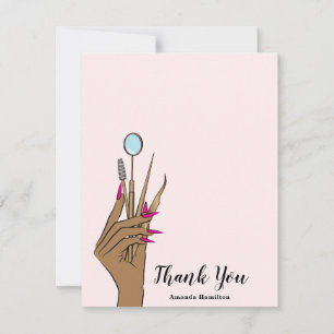 Modern Makeup Eyebrow Eyes Lashes Girl Mitteilungskarte