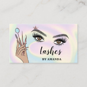 Modern Makeup Eyebrow Eyes Lashes Girly Visitenkarte