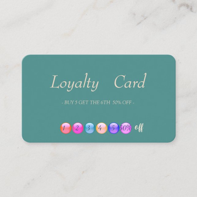 Modern Makeup Loyalty Card Treuekarte (Vorderseite)