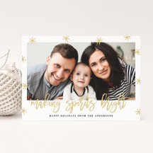 Modern Making Spirits Bright Gold Script Foto