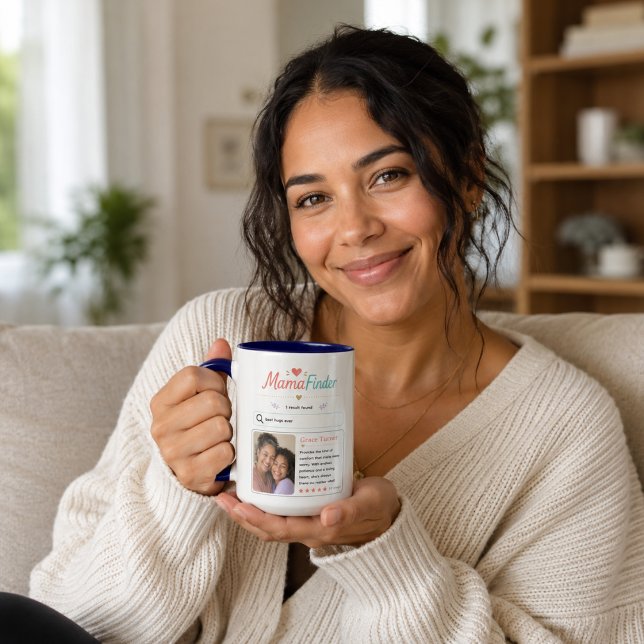 Modern Mama Finder Foto-Profil-Design Tasse (Modern Mama Finder Photo Profile Design Mug
)