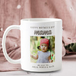 Modern Mama Kids Foto Happy Mother's Day Kaffeetasse<br><div class="desc">Modern Mama kids Foto Happy Mother's Day Coffee Tasse. Tasse mit einem benutzerdefinierten Foto. Glücklicher Muttertag Text,  Mutter und Text mit Kindernamen. Liebliches Foto bewahren für Mutter.</div>