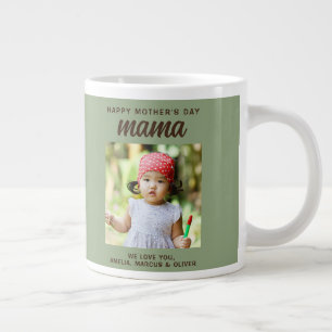 Modern Mama Kids Foto Muttertag Jumbo-Tasse