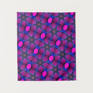 MODERN Mandala COLOR PINK BLUE STAR TAPESTRY Wandteppich