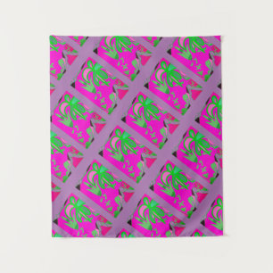 MODERN Mandala COLOR PINK GREEN TREE Tapestry Wandteppich