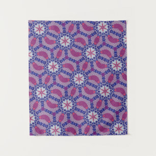 MODERN Mandala FARBE SCHWARZE PINK ROSE TAPESTRIE Wandteppich