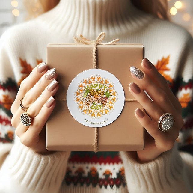 Modern Mandala Foliage Erntedank Sticker (Von Creator hochgeladen)