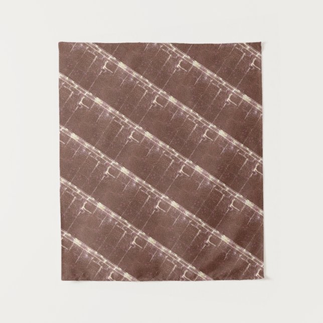 MODERN Mandala LINES - BROWN LIGHT Tapestyle Wandteppich (Vorderseite)