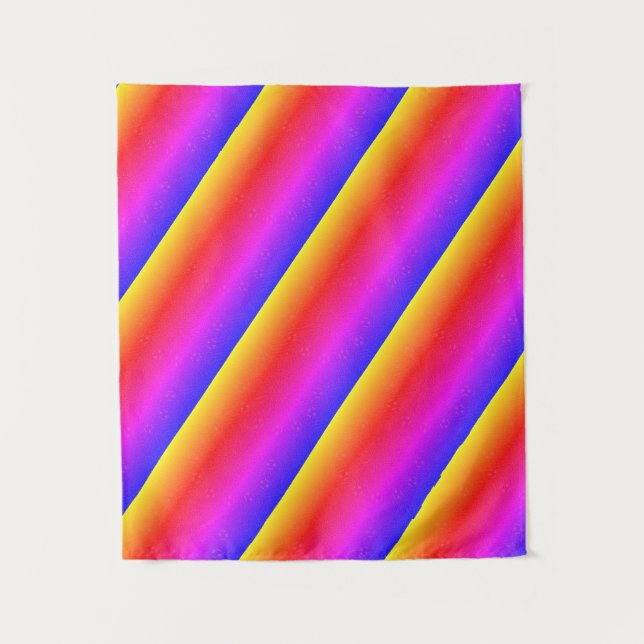 MODERN Mandala LINES - LILA ORANGE ROSE PINK Wandteppich (Vorderseite)