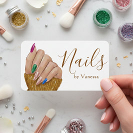 Modern Manicurist Design Clean Nail Artist Visitenkarte