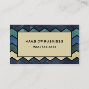 Modern Manly Blue Chevrons Visitenkarte
