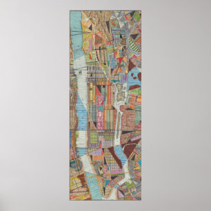 Modern Map of New York III Poster